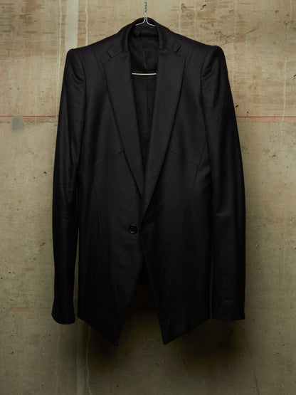 Julius_7 AW15-16 "sphere;" Wool Saxony Geometric Single Button Blazer
