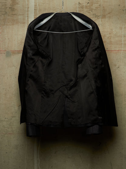 Julius_7 AW15-16 "sphere;" Wool Saxony Geometric Single Button Blazer
