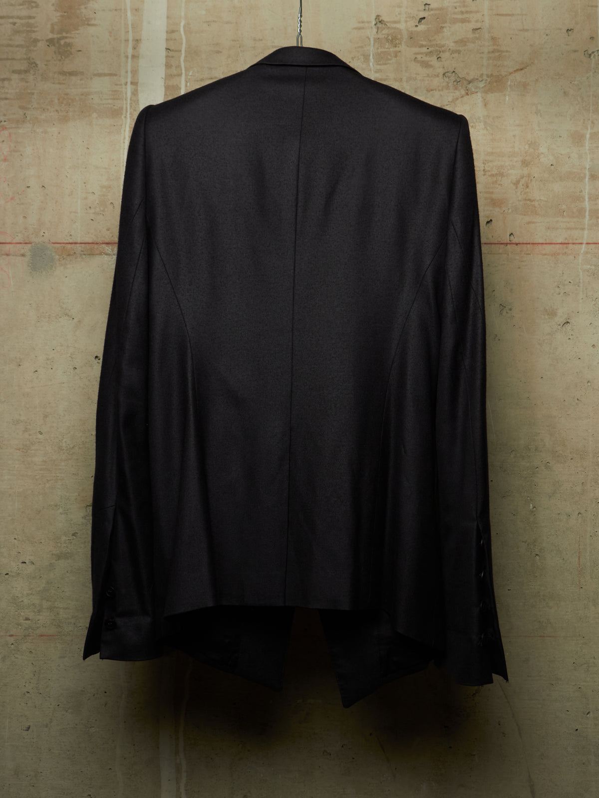 Julius_7 AW15-16 "sphere;" Wool Saxony Geometric Single Button Blazer