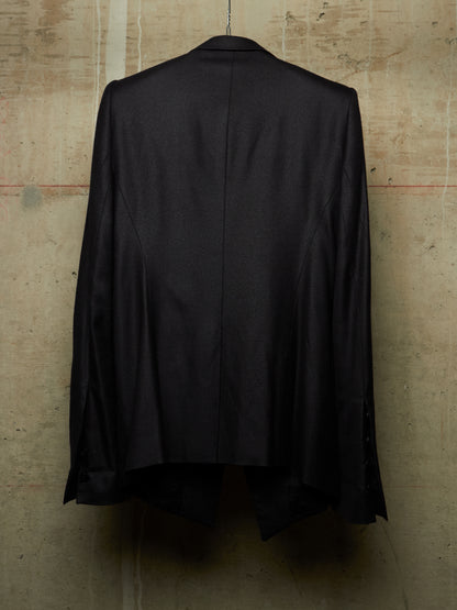 Julius_7 AW15-16 "sphere;" Wool Saxony Geometric Single Button Blazer