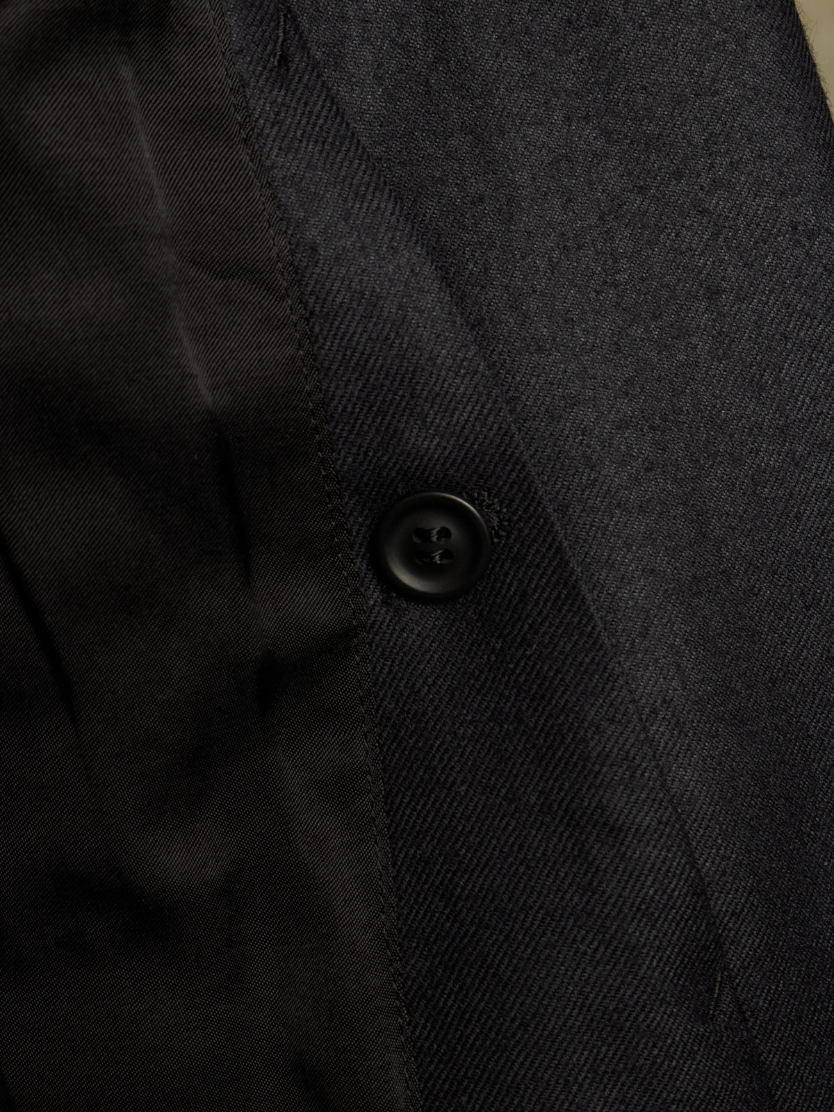 Julius_7 AW15-16 "sphere;" Wool Saxony Geometric Single Button Blazer