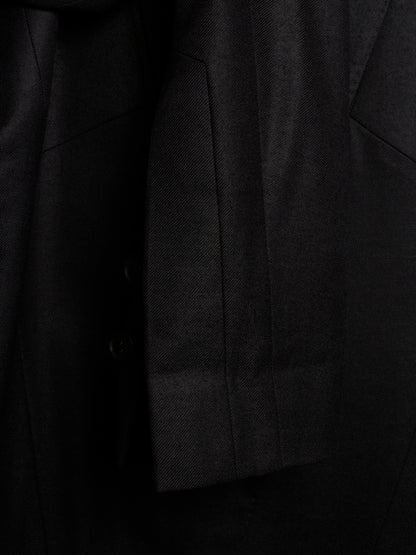 Julius_7 AW15-16 "sphere;" Wool Saxony Geometric Single Button Blazer