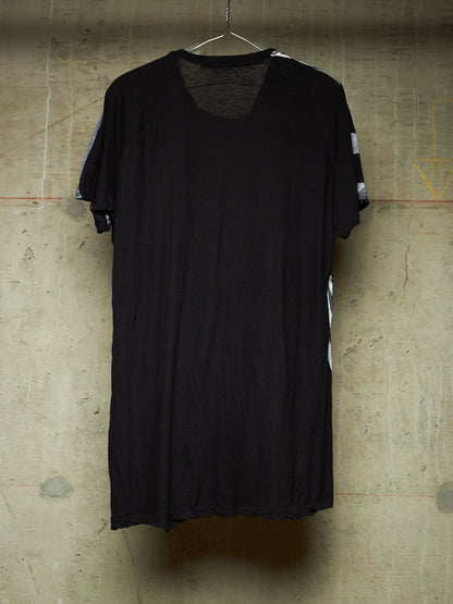 Julius_7 AW14-15 "Glitch;" Vomit Asymmetric Cut Graphic Print T-shirt