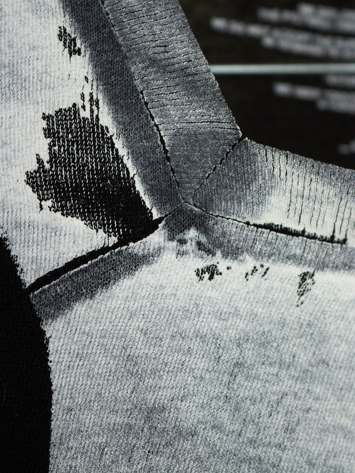 Julius_7 AW14-15 "Glitch;" Vomit Asymmetric Cut Graphic Print T-shirt