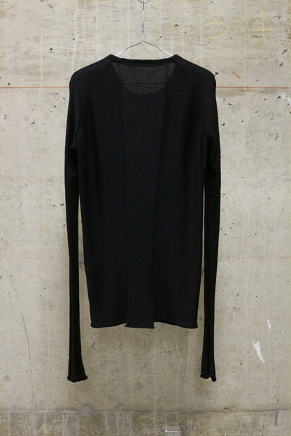 Julius_7 AW14-15 "Glitch:" Wool Silk Box Pleat Raglan Knit Long-sleeves