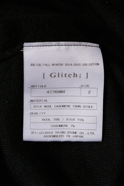 Julius_7 AW14-15 "Glitch:" Wool Silk Box Pleat Raglan Knit Long-sleeves