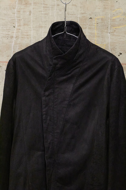 Julius_7 AW15-16 "sphere;" Reverse Lamb Leather Geometric Rider Jacket