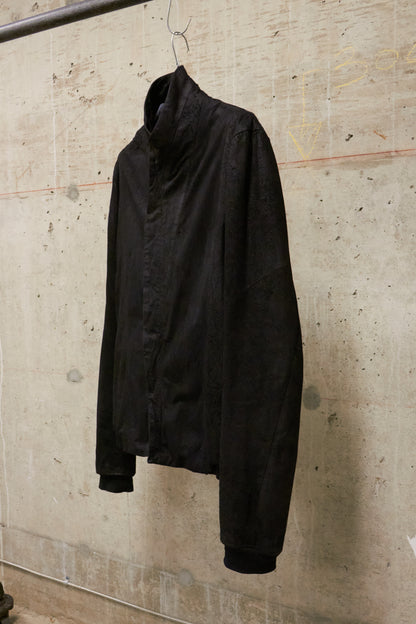 Julius_7 AW15-16 "sphere;" Reverse Lamb Leather Geometric Rider Jacket