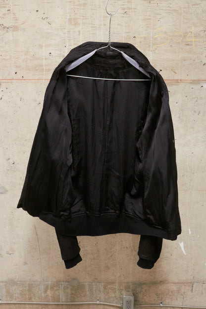 Julius_7 AW15-16 "sphere;" Reverse Lamb Leather Geometric Rider Jacket