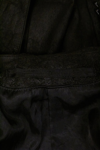 Julius_7 AW15-16 "sphere;" Reverse Lamb Leather Geometric Rider Jacket
