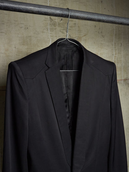 Julius_7 SS15 "prism;" Wool Viscose Twill Geometric Single Button Blazer