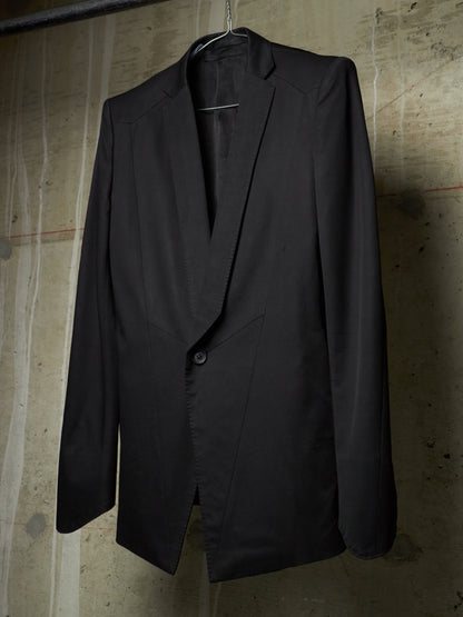 Julius_7 SS15 "prism;" Wool Viscose Twill Geometric Single Button Blazer