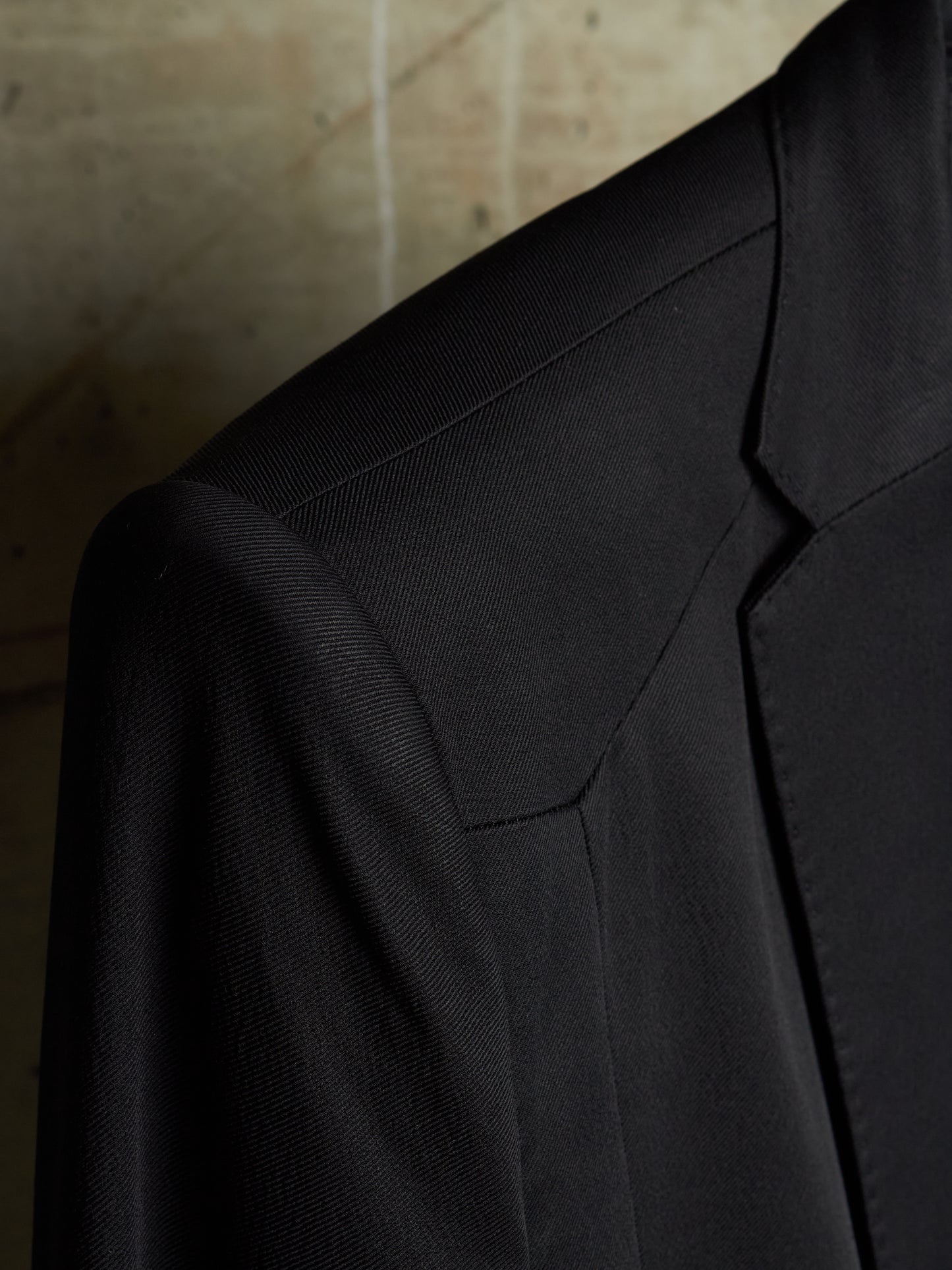 Julius_7 SS15 "prism;" Wool Viscose Twill Geometric Single Button Blazer