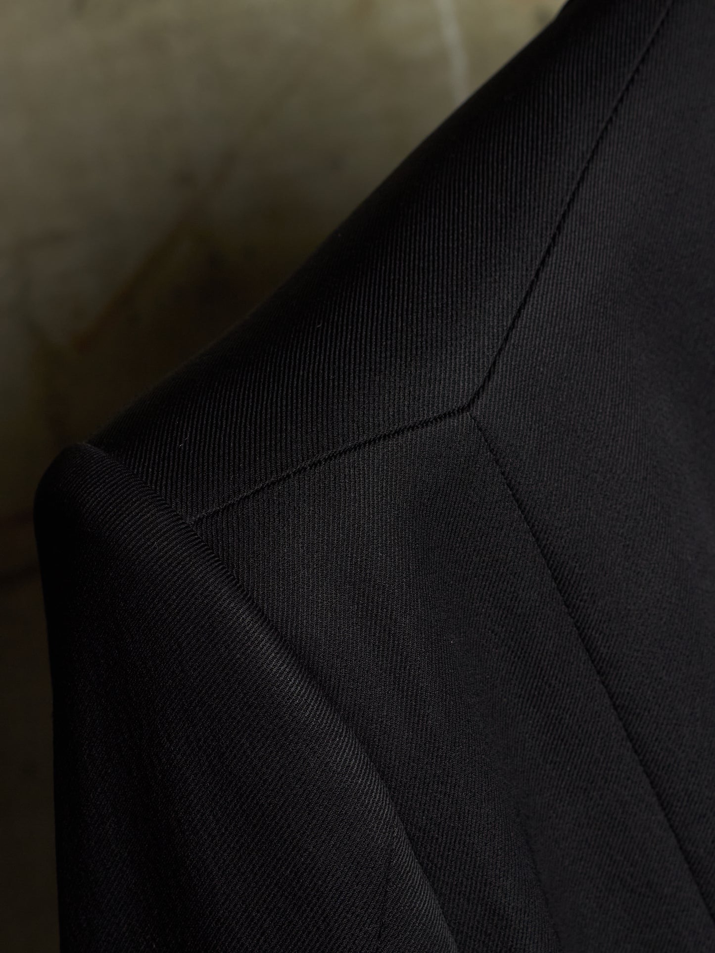 Julius_7 SS15 "prism;" Wool Viscose Twill Geometric Single Button Blazer