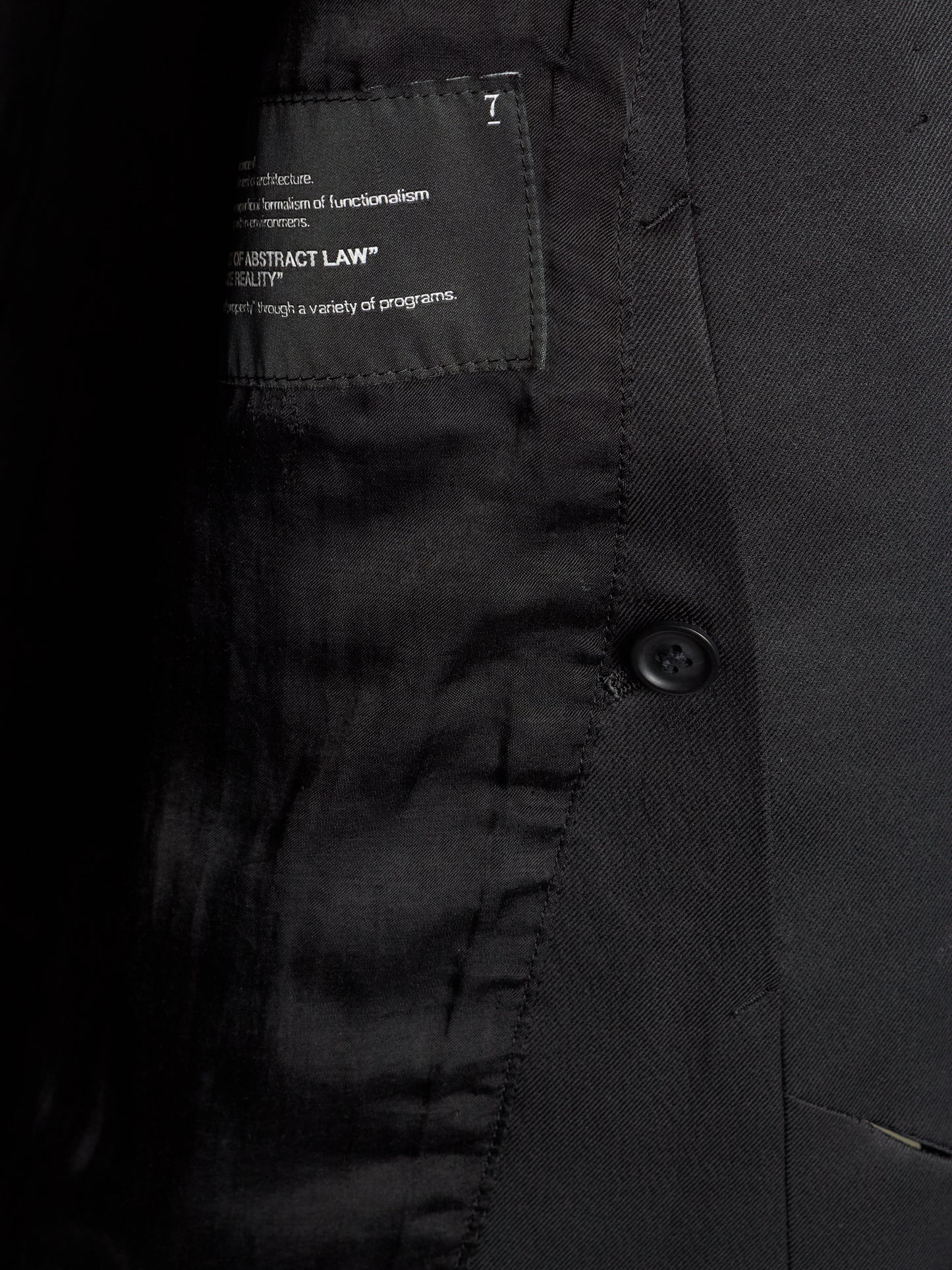 Julius_7 SS15 "prism;" Wool Viscose Twill Geometric Single Button Blazer