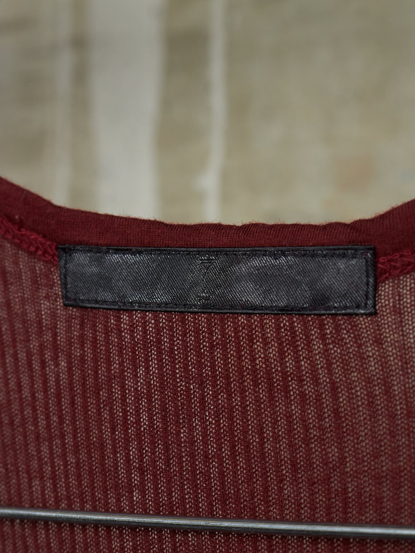 Julius_7 SS11 “Chaos ; Ontological Anarchism” Blood Red Cotton Silk Rib Suspended Tank Top