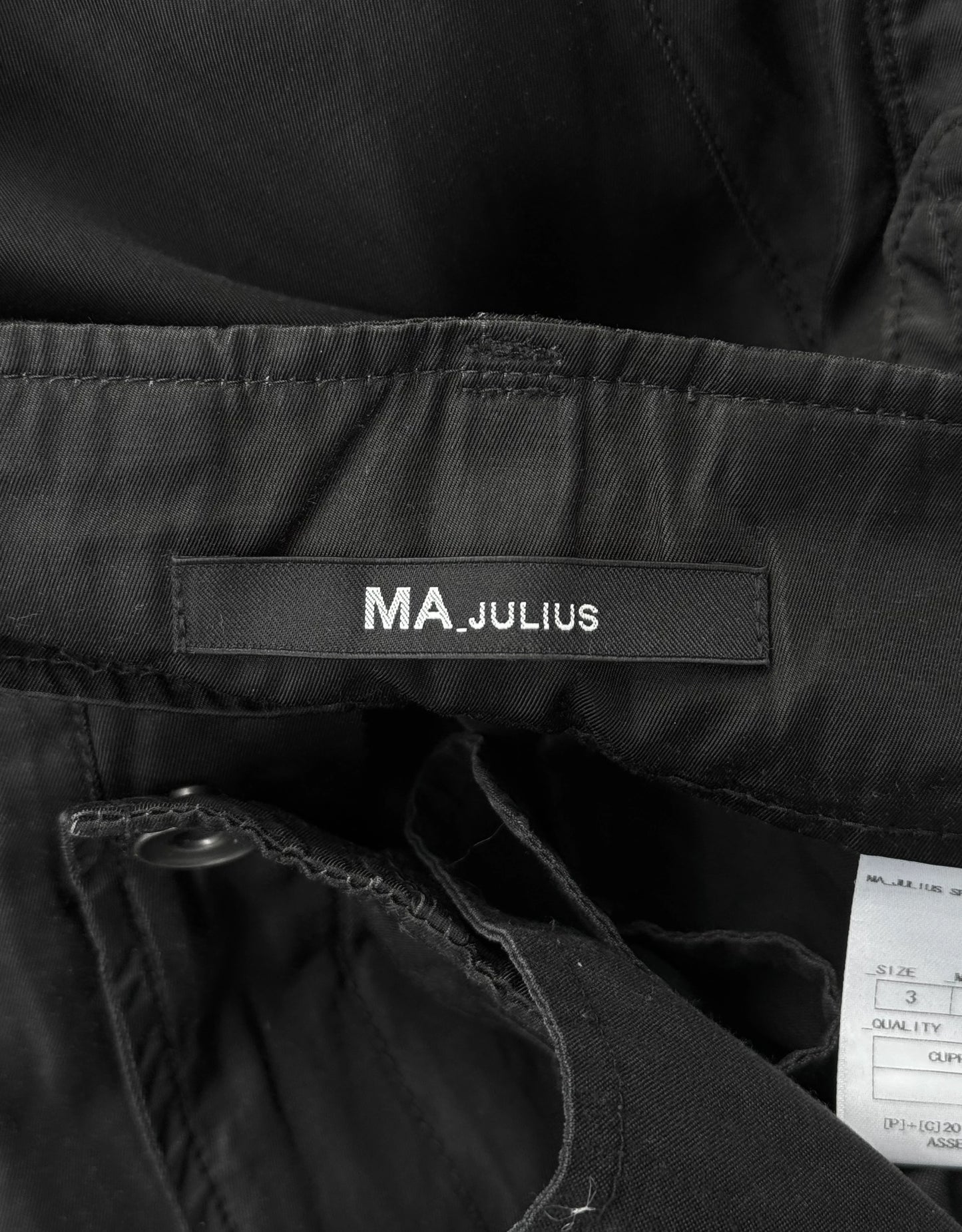 MA_Julius SS10 Cotton Cupro Chino Cargo Pants