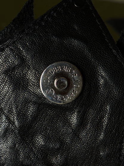 KMRii ‘1101-BG01 KB-Scorpion’ Distressed Leather Hand-stitched Tassel Waist Belt Bag