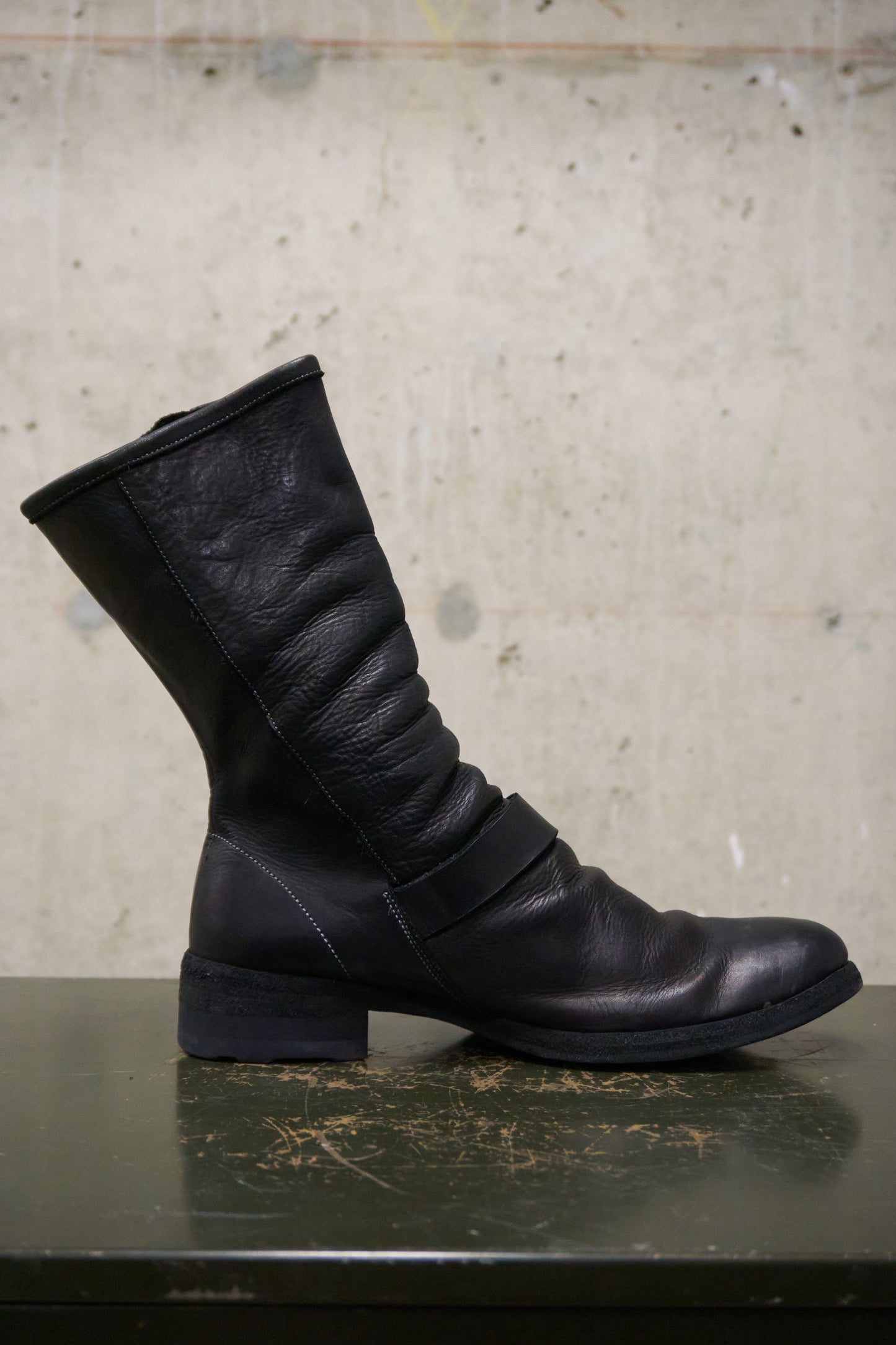 Kyoji Maruyama Early 00s 'MA8526' Black Cow Leather Side Zip Engineer Boots