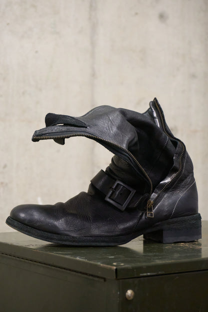 Kyoji Maruyama Early 00s 'MA8526' Black Cow Leather Side Zip Engineer Boots