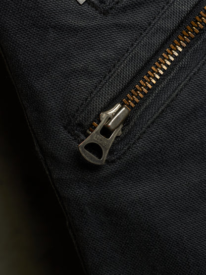 L.G.B. Early 00s 'BIG BAD WOLF' Charcoal Grey Multi Zip Flare Denim
