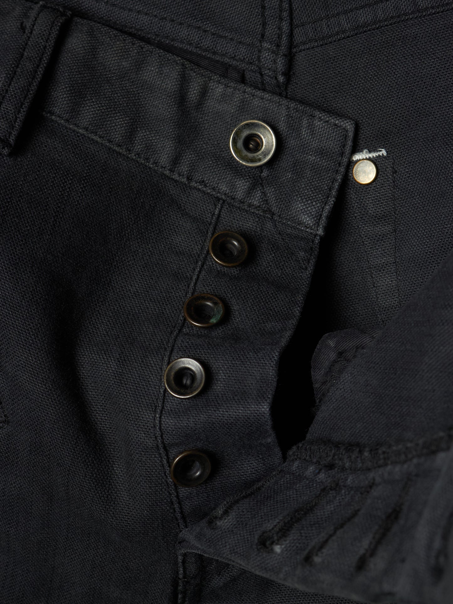 L.G.B. Early 00s 'BIG BAD WOLF' Charcoal Grey Multi Zip Flare Denim