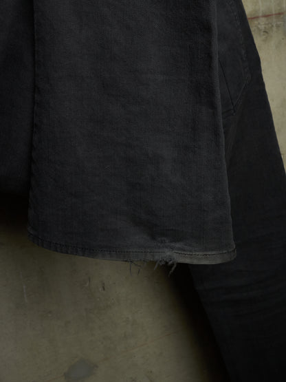 L.G.B. Early 00s 'BIG BAD WOLF' Charcoal Grey Multi Zip Flare Denim