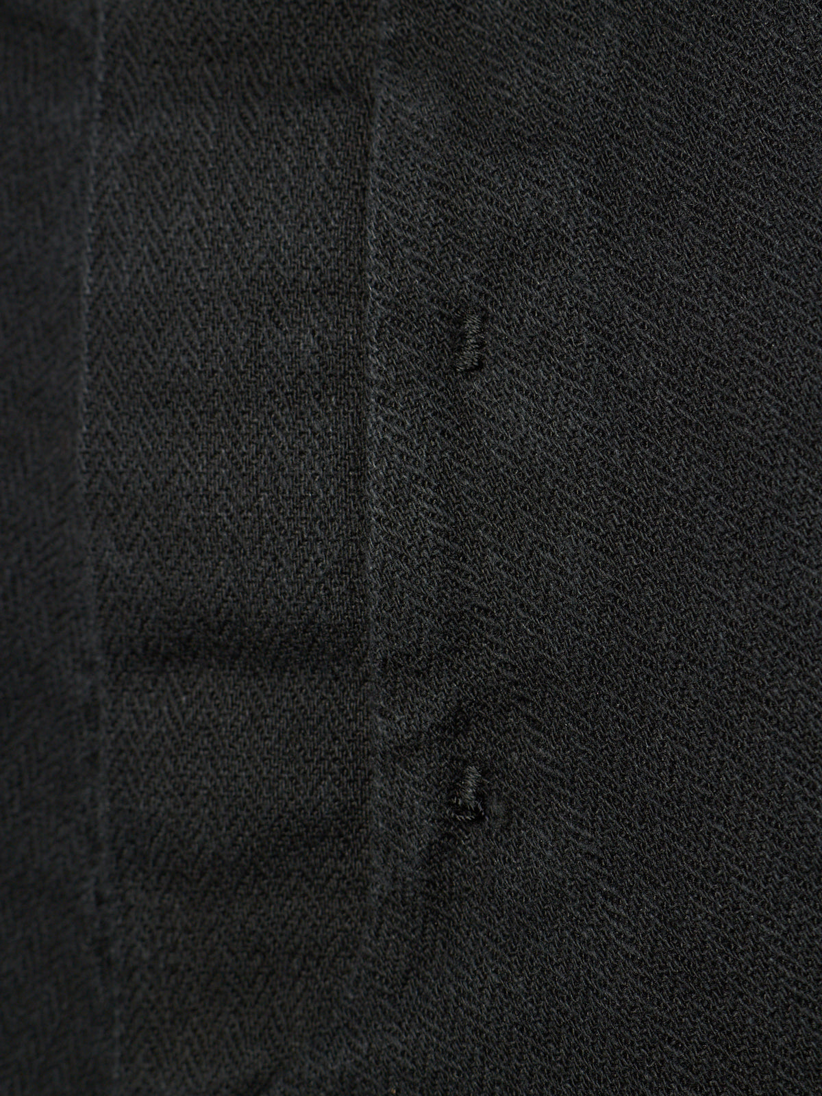 Label Under Construction 2010s Washed Black Cotton Linen Herringbone Twisted Hem Skinny Pants