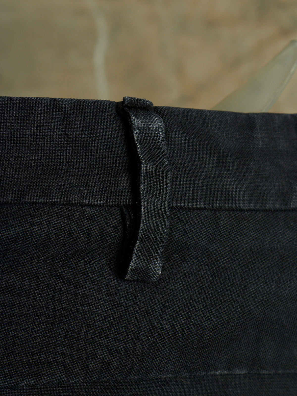 Label Under Construction 2010s Washed Dark Grey Cotton Frayed Hem Pants