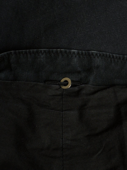 Label Under Construction 2010s Washed Dark Grey Cotton Frayed Hem Pants