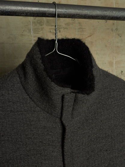 Label Under Construction AW16-17 '28FMCT62_WW62' Grey Virgin Wool Mock Neck Coat