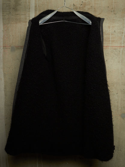 Label Under Construction AW16-17 '28FMCT62_WW62' Grey Virgin Wool Mock Neck Coat