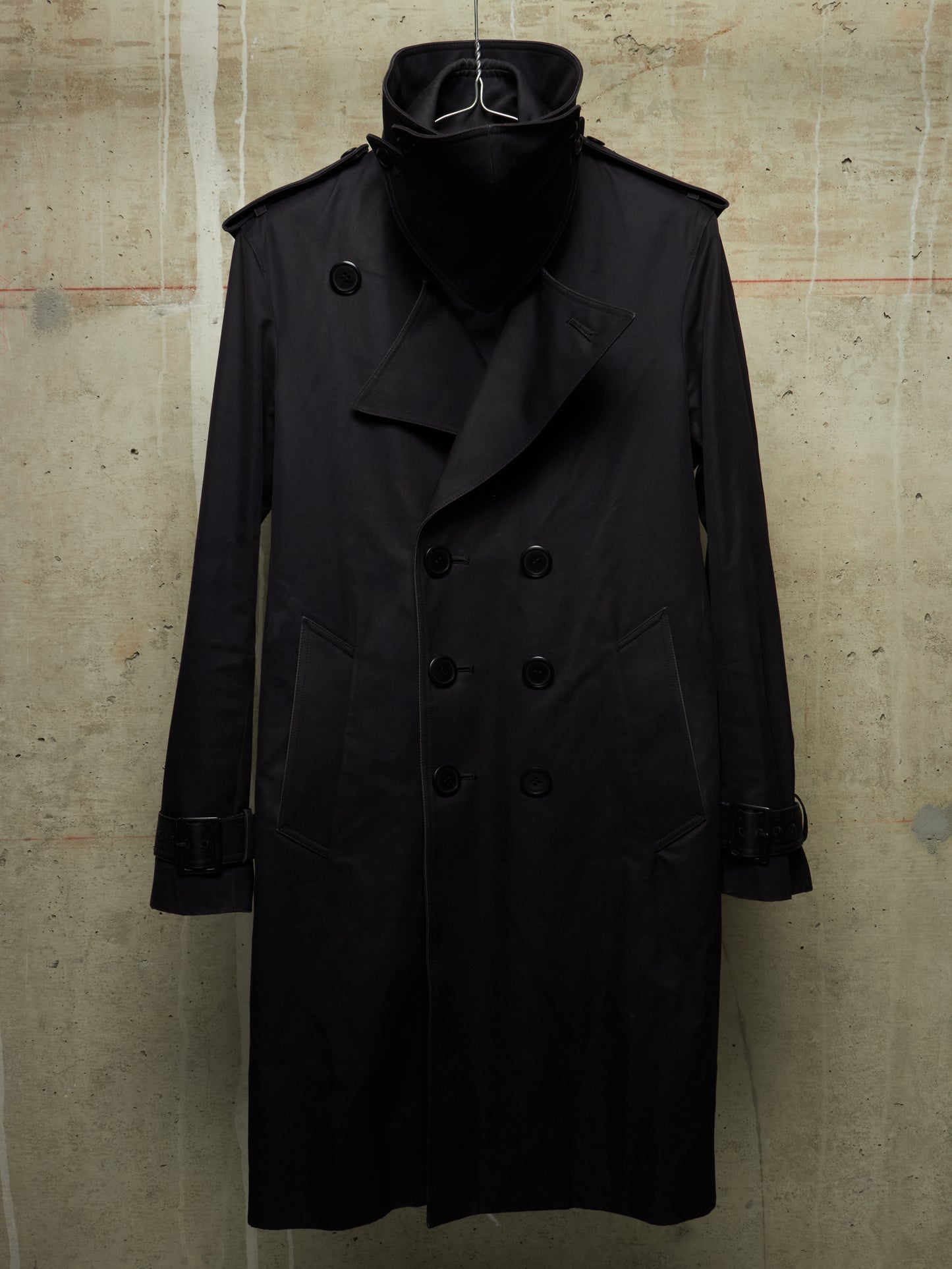 Lad Musician AW11 Dark Navy Cotton Gabardine Trench Coat