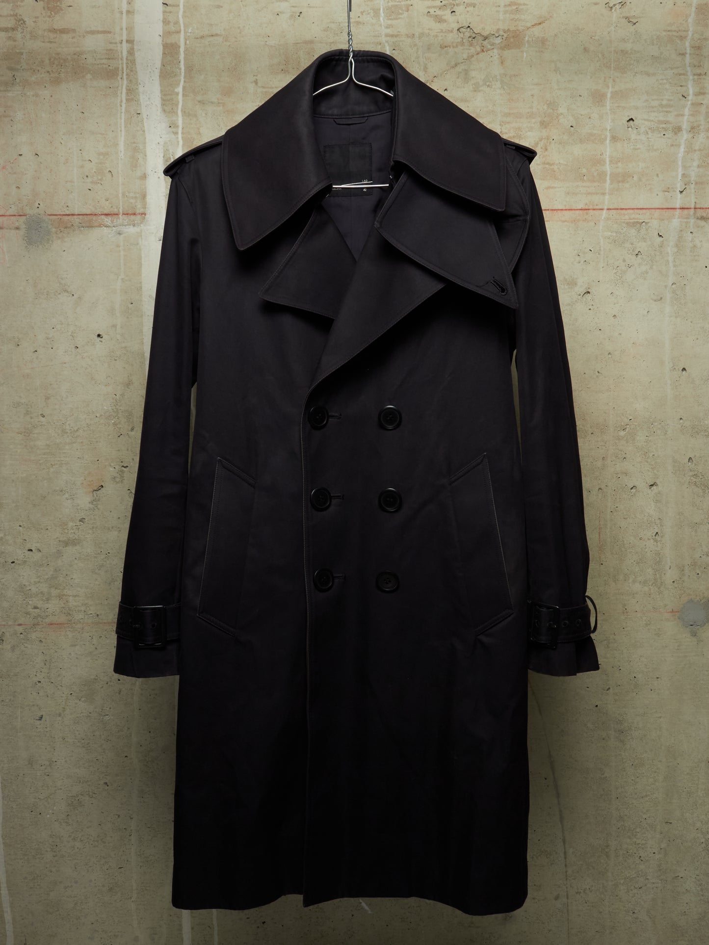 Lad Musician AW11 Dark Navy Cotton Gabardine Trench Coat