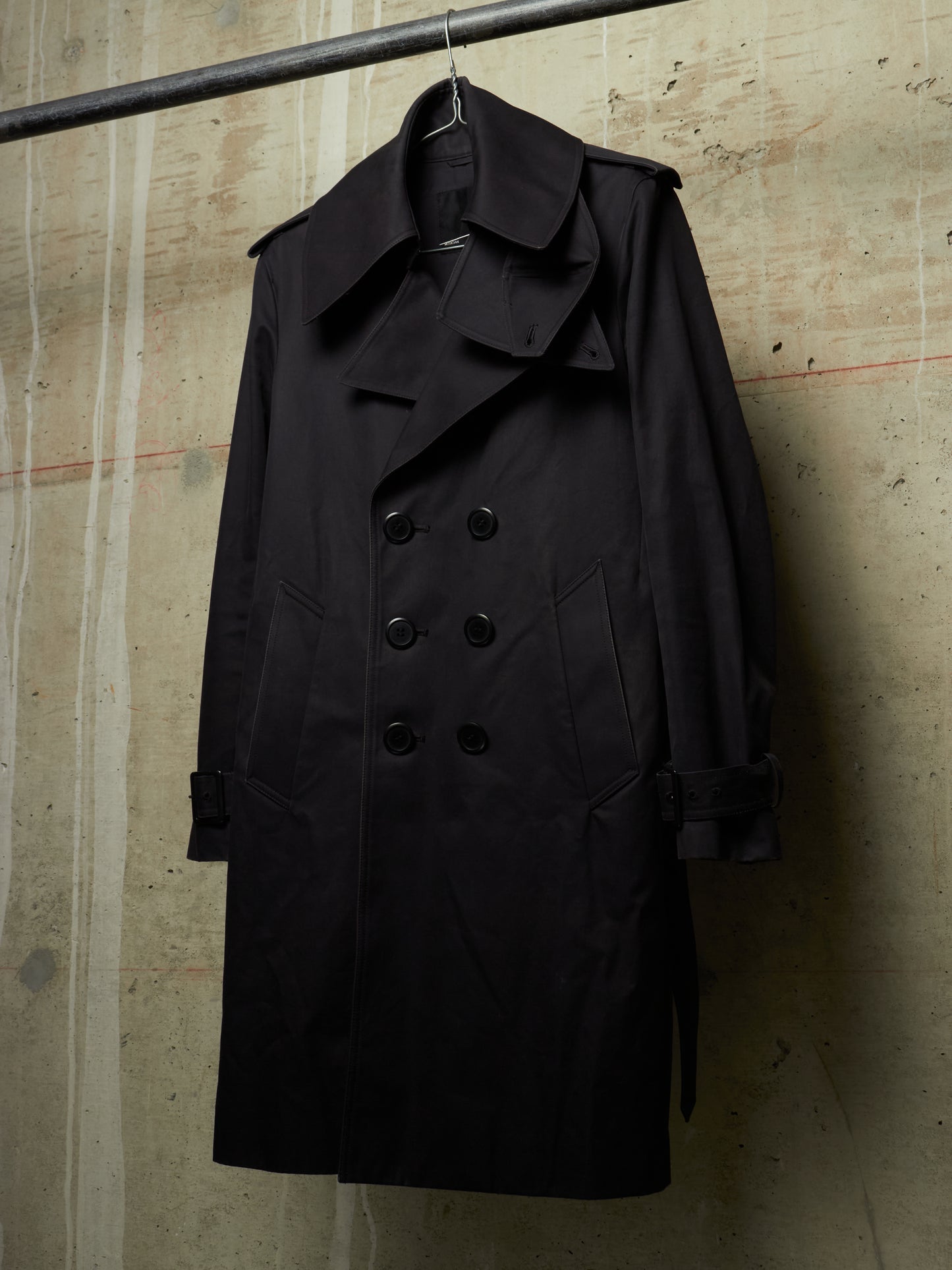 Lad Musician AW11 Dark Navy Cotton Gabardine Trench Coat