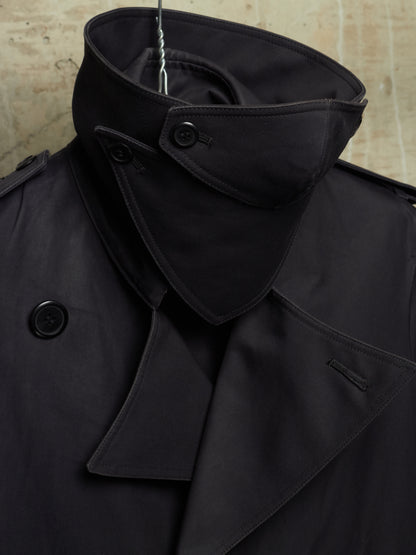 Lad Musician AW11 Dark Navy Cotton Gabardine Trench Coat