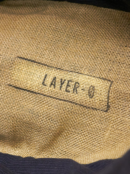 LAYER-0 SS24 'H2' Black Reverse Horse Leather Short Brimmed Hat