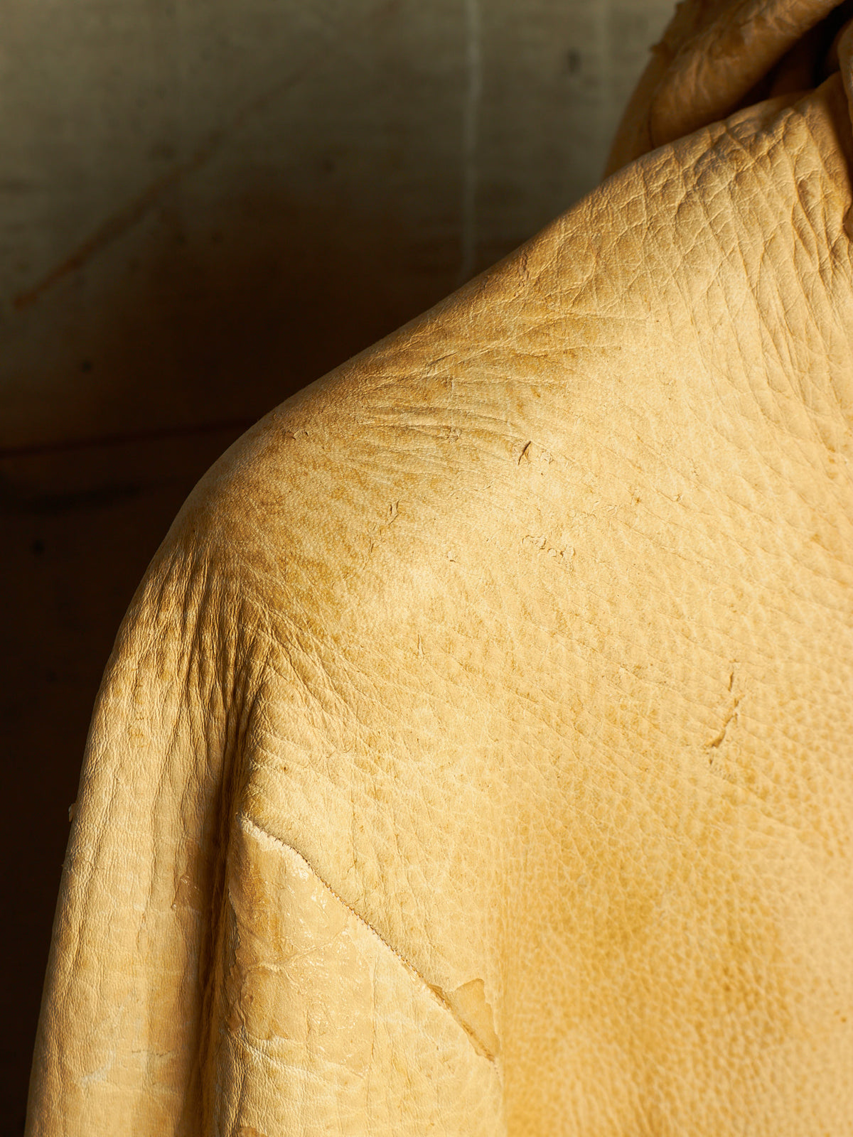 LEON EMANUEL BLANCK 2014 Resin Treated Distortion Hooded Aviator Deerskin Leather Jacket