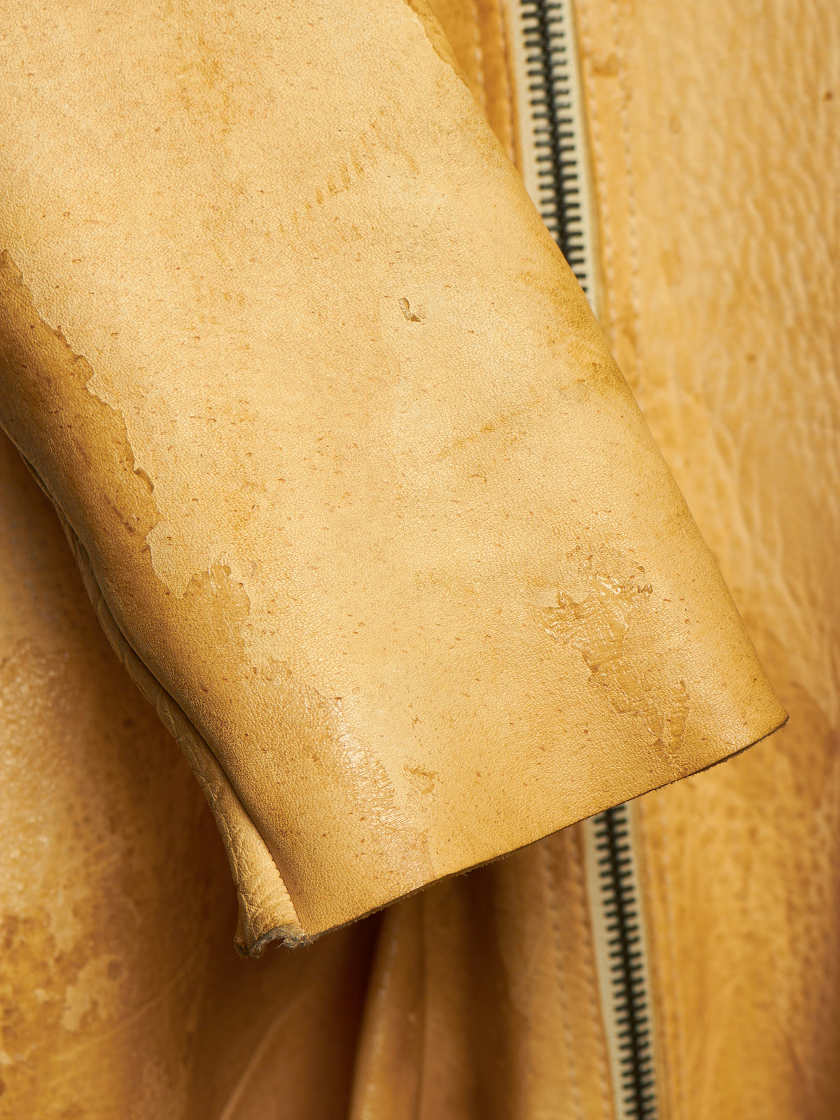 LEON EMANUEL BLANCK 2014 Resin Treated Distortion Hooded Aviator Deerskin Leather Jacket