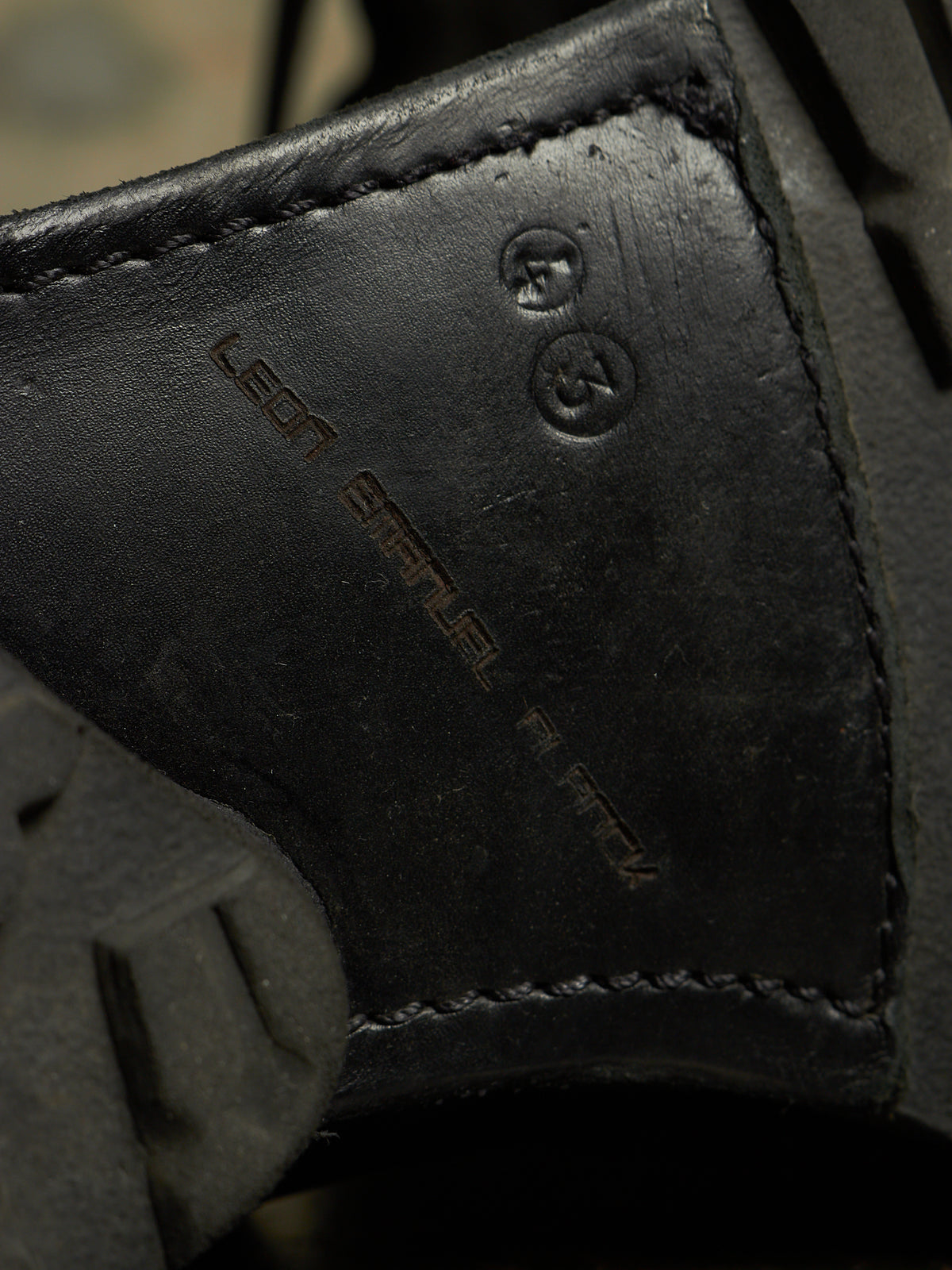 LEON EMANUEL BLANCK 'DIS-M-CB/01' Black GUIDI Horse Leather Distortion Spiral Zip Front Lace Tall Combat Traktor Boots