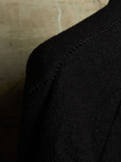 LEON EMANUEL BLANCK 'DIS-M-SJ/02' Virgin Wool Overlock Distortion Strait Jacket