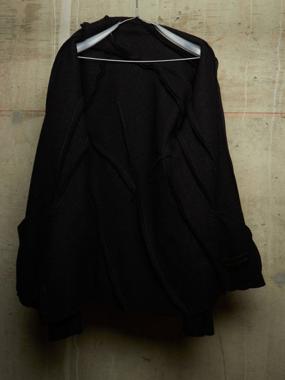 LEON EMANUEL BLANCK 'DIS-M-SJ/02' Virgin Wool Overlock Distortion Strait Jacket