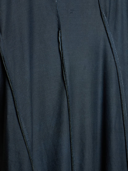 LEON EMANUEL BLANCK 'DIS-MT/01' Patina Blue Eco Stretch Jersey Distortion Reversible T-shirt