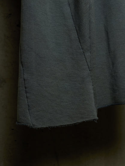 LEON EMANUEL BLANCK 'DIS-MT/01' Patina Blue Eco Stretch Jersey Distortion Reversible T-shirt