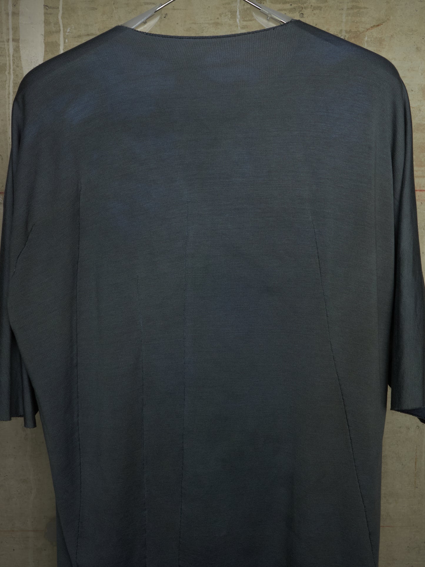 LEON EMANUEL BLANCK 'DIS-MT/01' Patina Blue Eco Stretch Jersey Distortion Reversible T-shirt