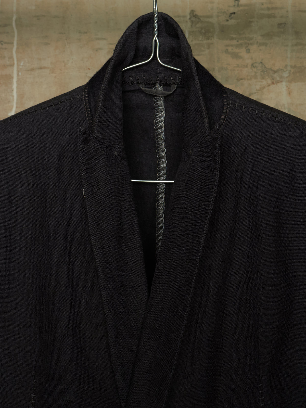 Leopold Bossert SS17 Selvedge Overlock Peak Lapel Linen Ramie Blazer