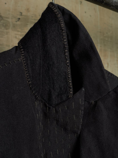 Leopold Bossert SS17 Selvedge Overlock Peak Lapel Linen Ramie Blazer