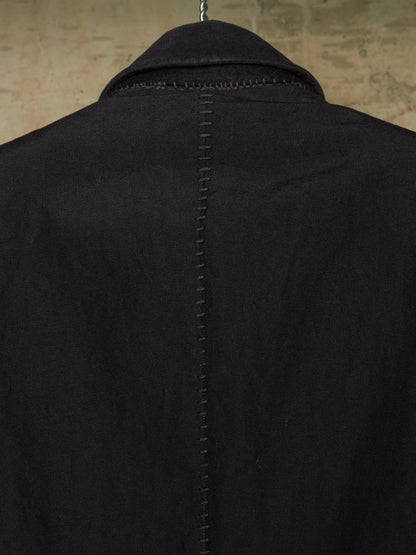 Leopold Bossert SS17 Selvedge Overlock Peak Lapel Linen Ramie Blazer
