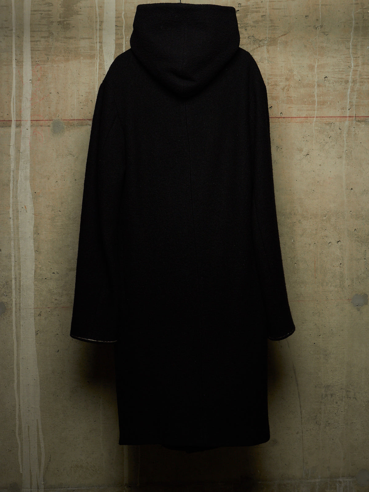 Lost & Found by Ria Dunn 2010s Removable Hooded Boiled Wool Crepe Coat