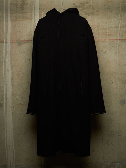 Lost & Found by Ria Dunn 2010s Removable Hooded Boiled Wool Crepe Coat